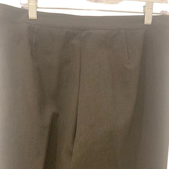 Lafayette 148 Wool Pants 10 Brown Bleecker High Rise Straight Business Casual - Picture 7 of 9